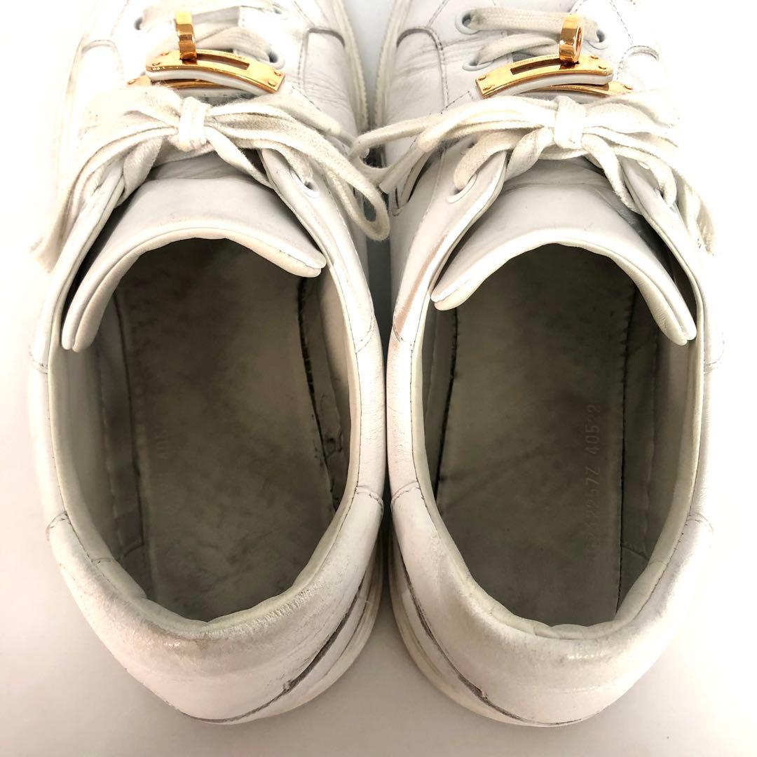 たく　エルメス スニーカー デイ ケリーバックル ホワイト　40 1/2