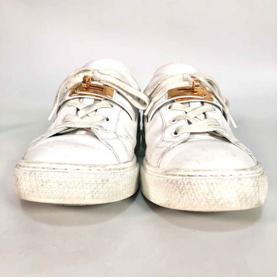 たく　エルメス スニーカー デイ ケリーバックル ホワイト　40 1/2