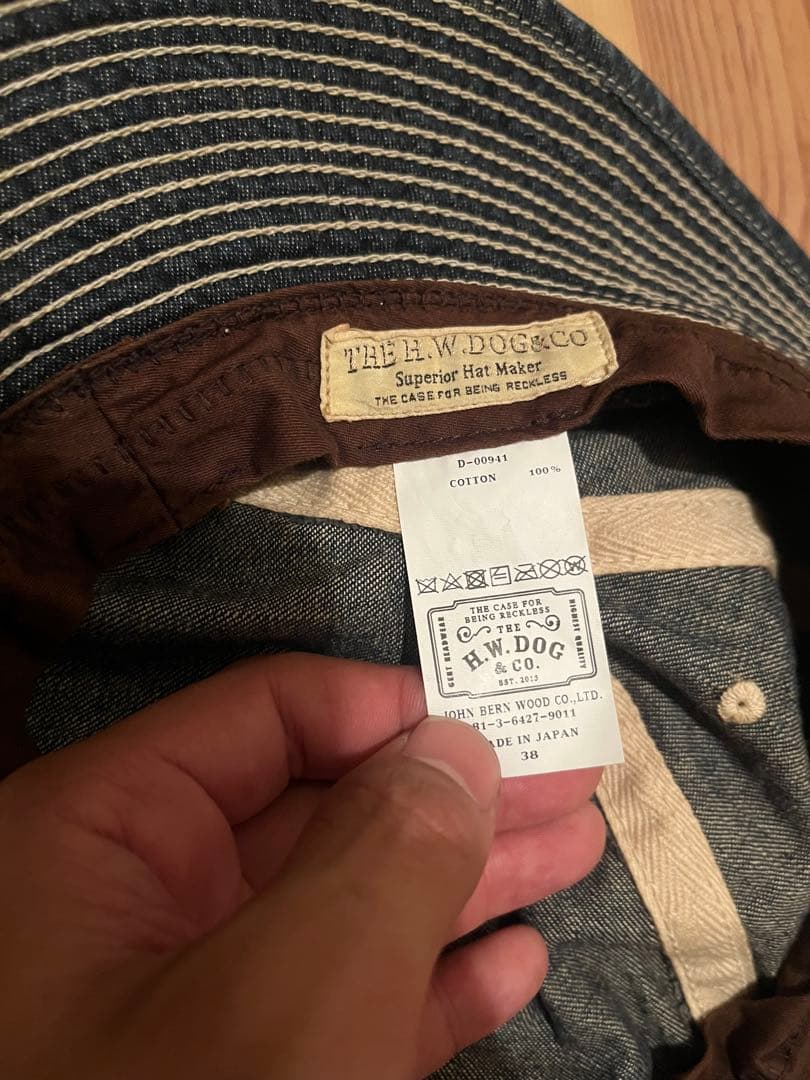 THE H.W.DOG&CO FATIGUE HAT 38ビンテージ デニム