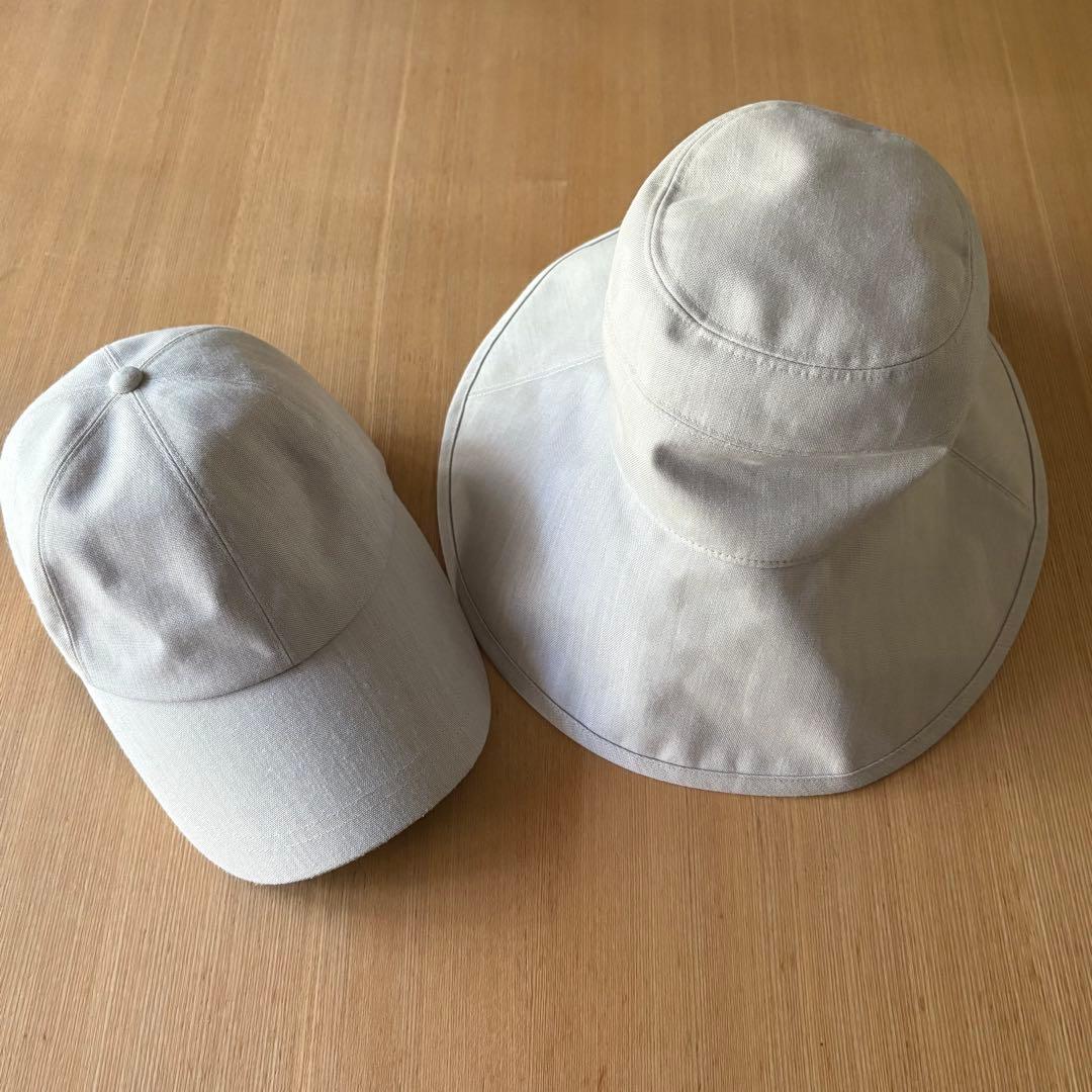 サンバリア100 ナチュラルハットとキャップのセット