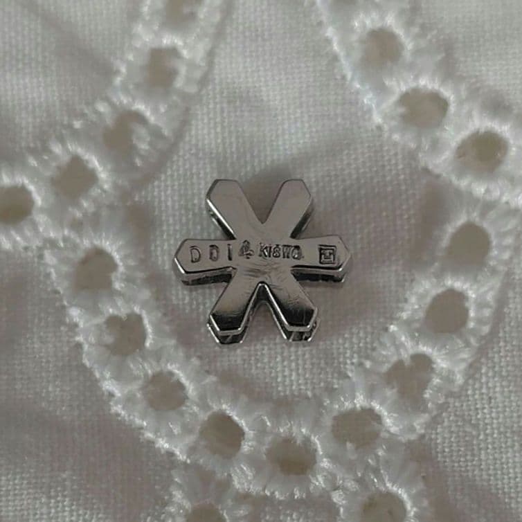 ダイヤモンド　18K 刻印　ネックレスチャーム　TAKE-UP 雪の結晶　スノー