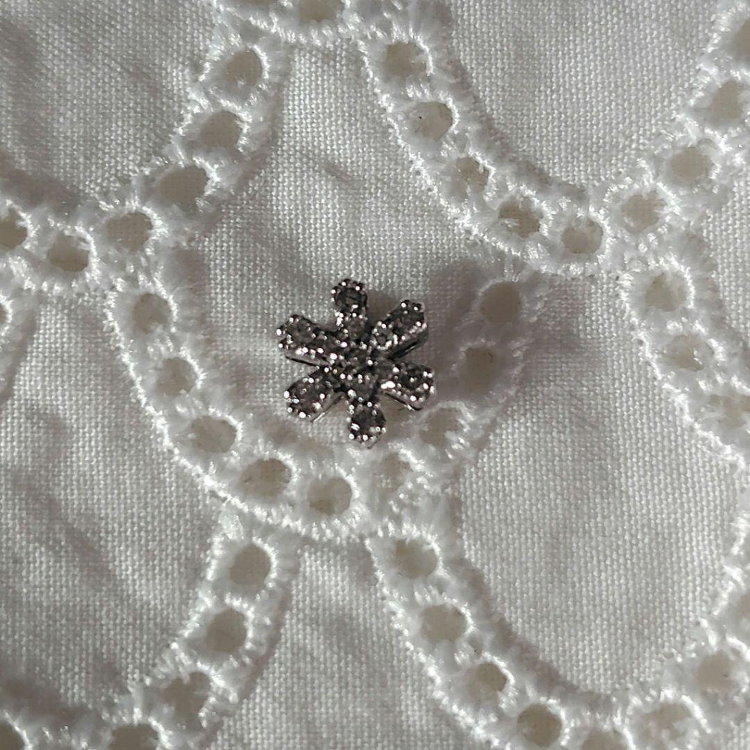 ダイヤモンド　18K 刻印　ネックレスチャーム　TAKE-UP 雪の結晶　スノー