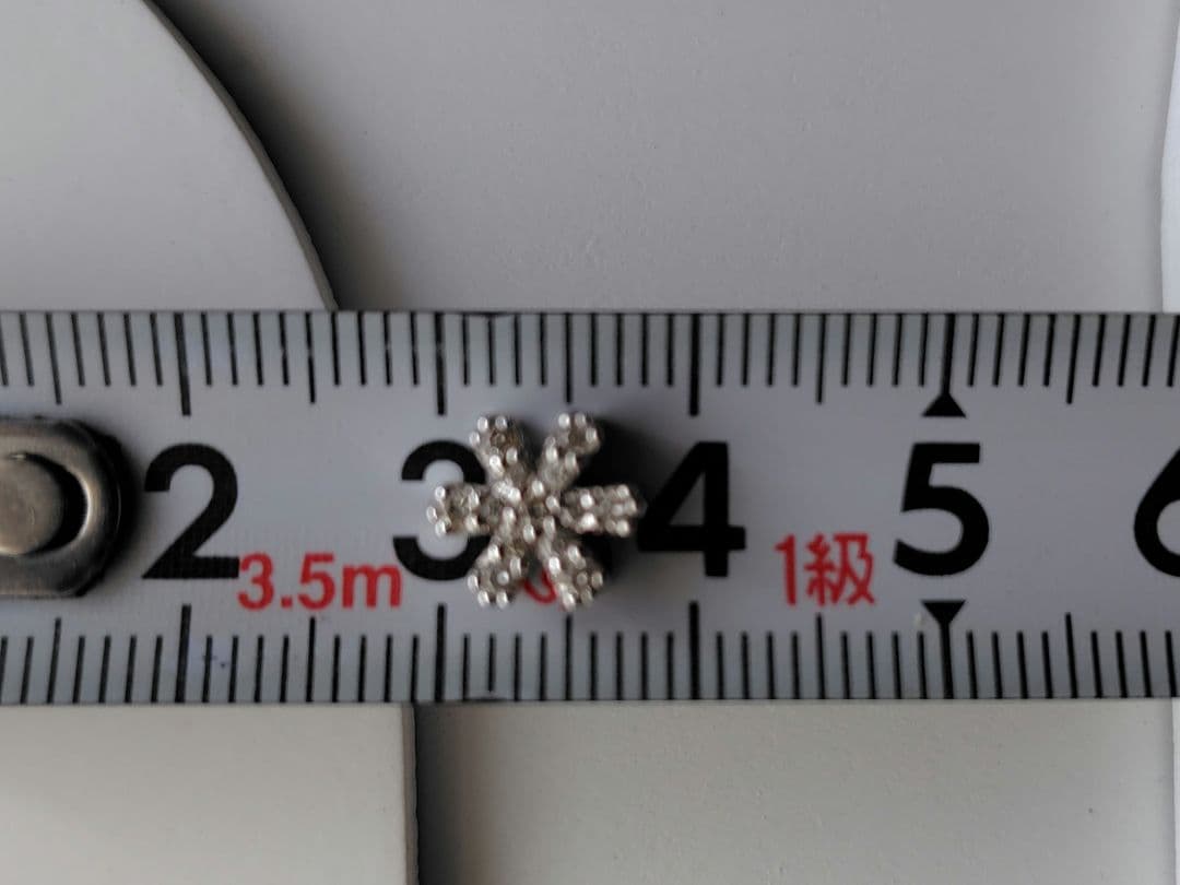 ダイヤモンド　18K 刻印　ネックレスチャーム　TAKE-UP 雪の結晶　スノー