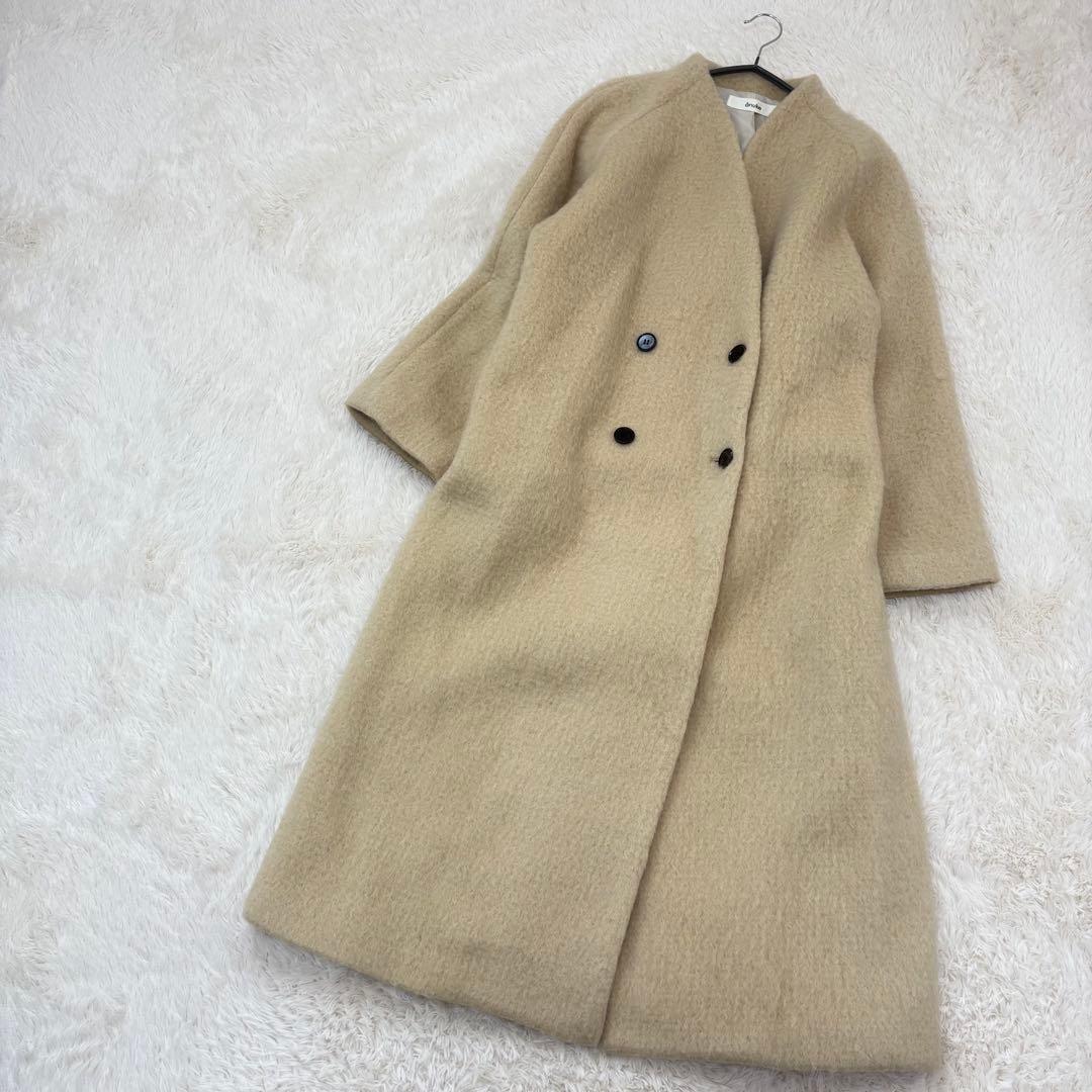 美品✨人気✨anuke Collarless Shaggy Coat ノーカラー