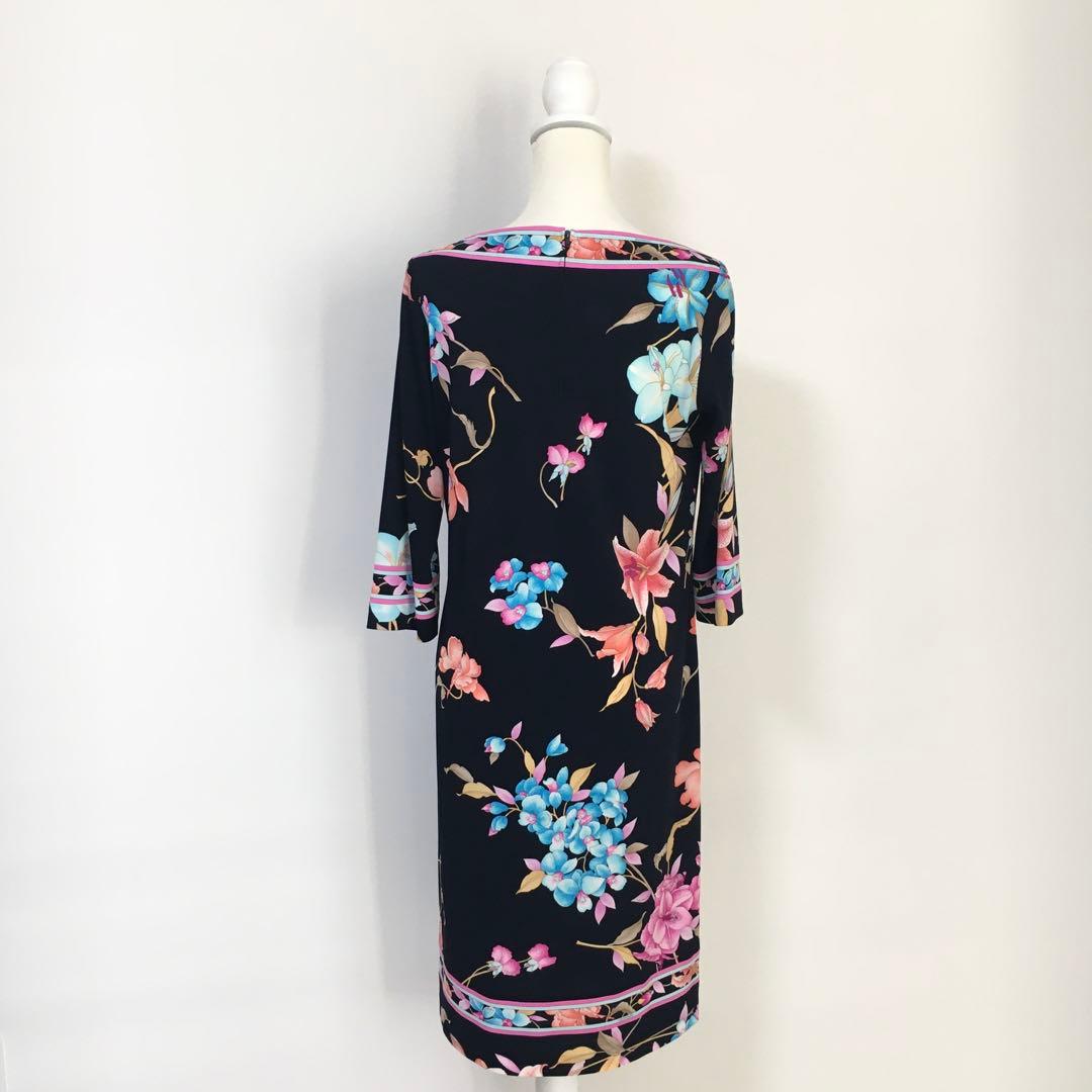 新品未使用　LEONARD レオナール　カンカン　ストレッチ　ワンピース　42