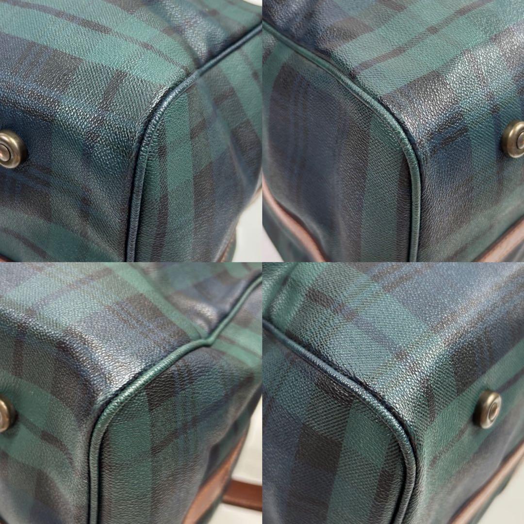 極美品✨ポロラルフローレン 2way ボストンバッグ 大容量 チェック柄 PVC