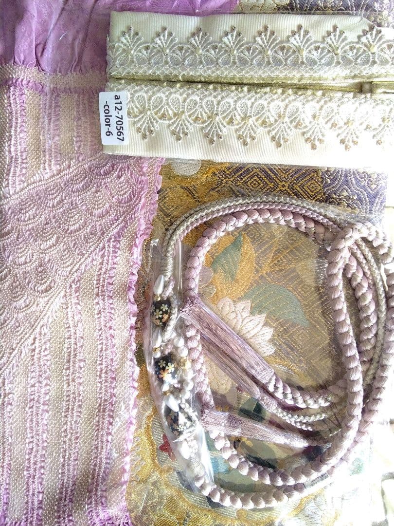 振袖フルセット、きもの友禅振袖、重ね衿、帯揚げ帯締め、西陣袋帯、襦袢、ガード加工