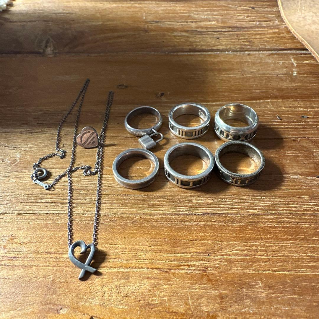 再出品　Tiffany シルバーアクセサリー リング ネックレス ピアス
