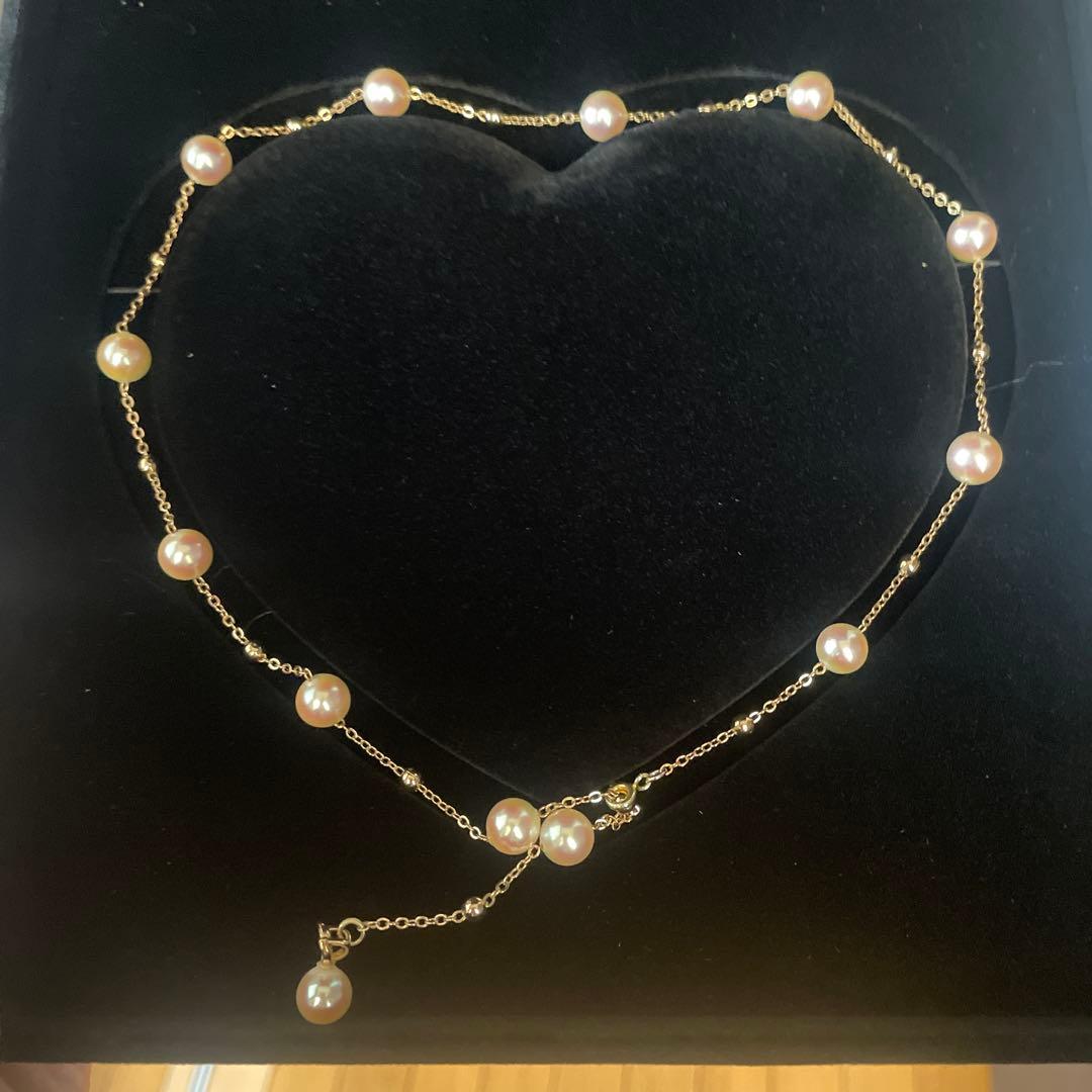 本真珠照り良しステーションネックレス7.7〜8.3mm箱無し