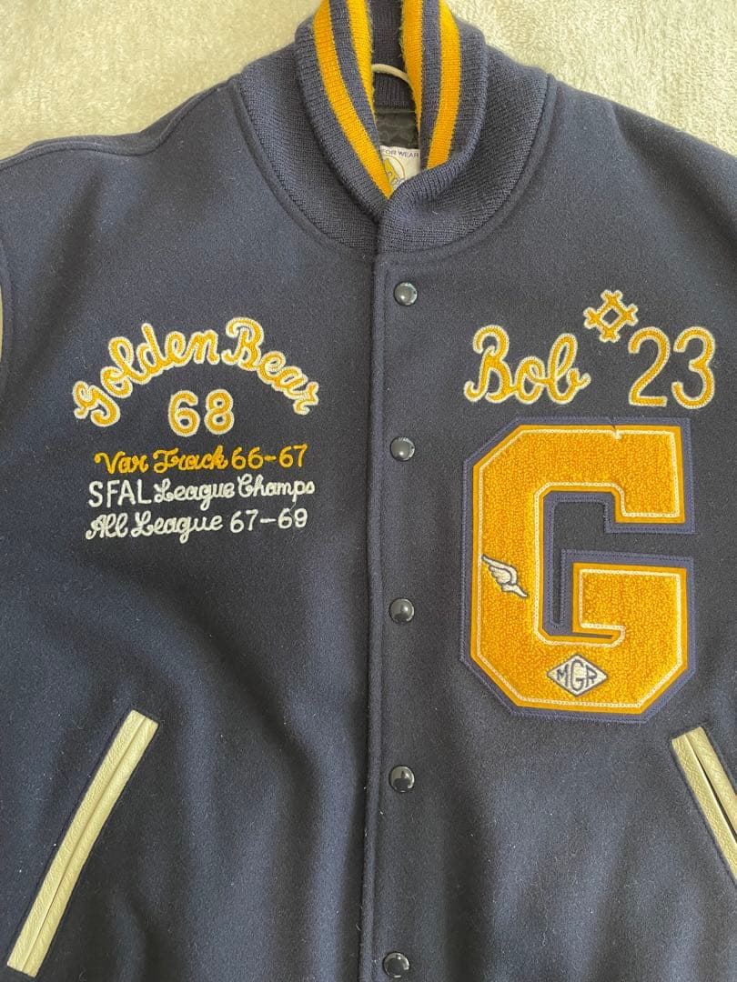 GBsport ジービースポーツ　スタジャン　ネイビー／クリーム　XL