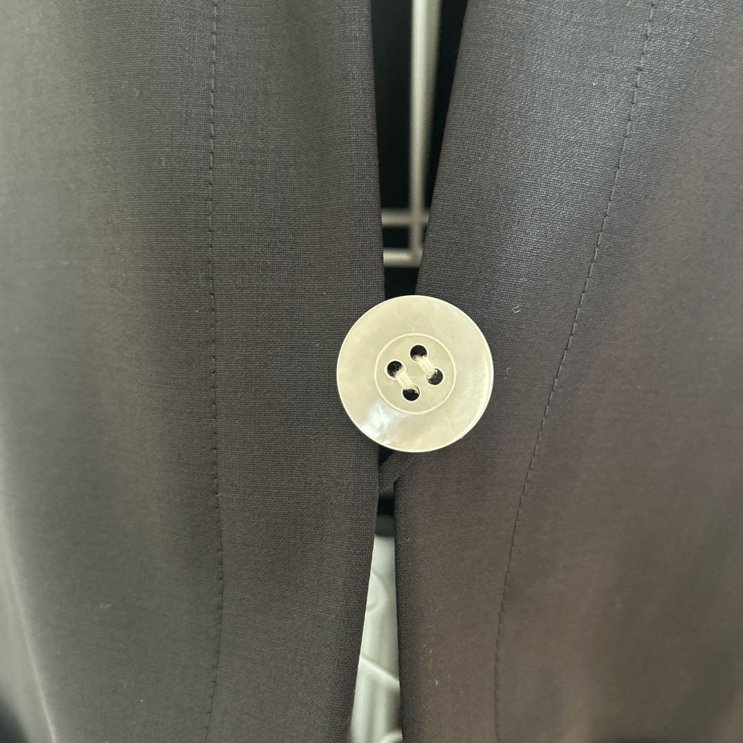 ￼ エムフィル　M・fil 比翼ノーカラー　コート 濃紺 サイズ40 春・秋