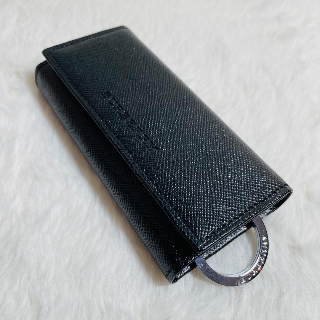 新品未使用　BURBERRY ノバチェック キーケース ブラック キーリング