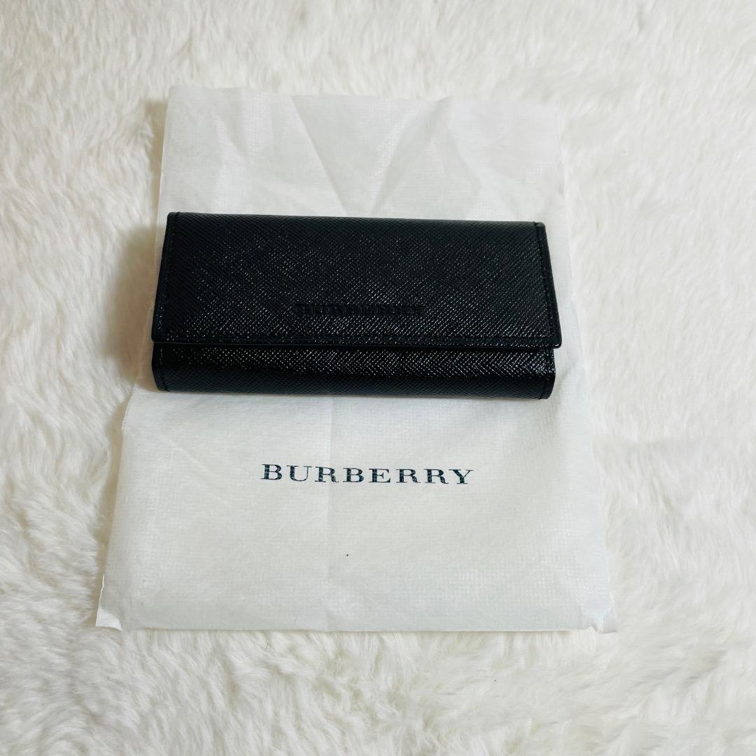 新品未使用　BURBERRY ノバチェック キーケース ブラック キーリング