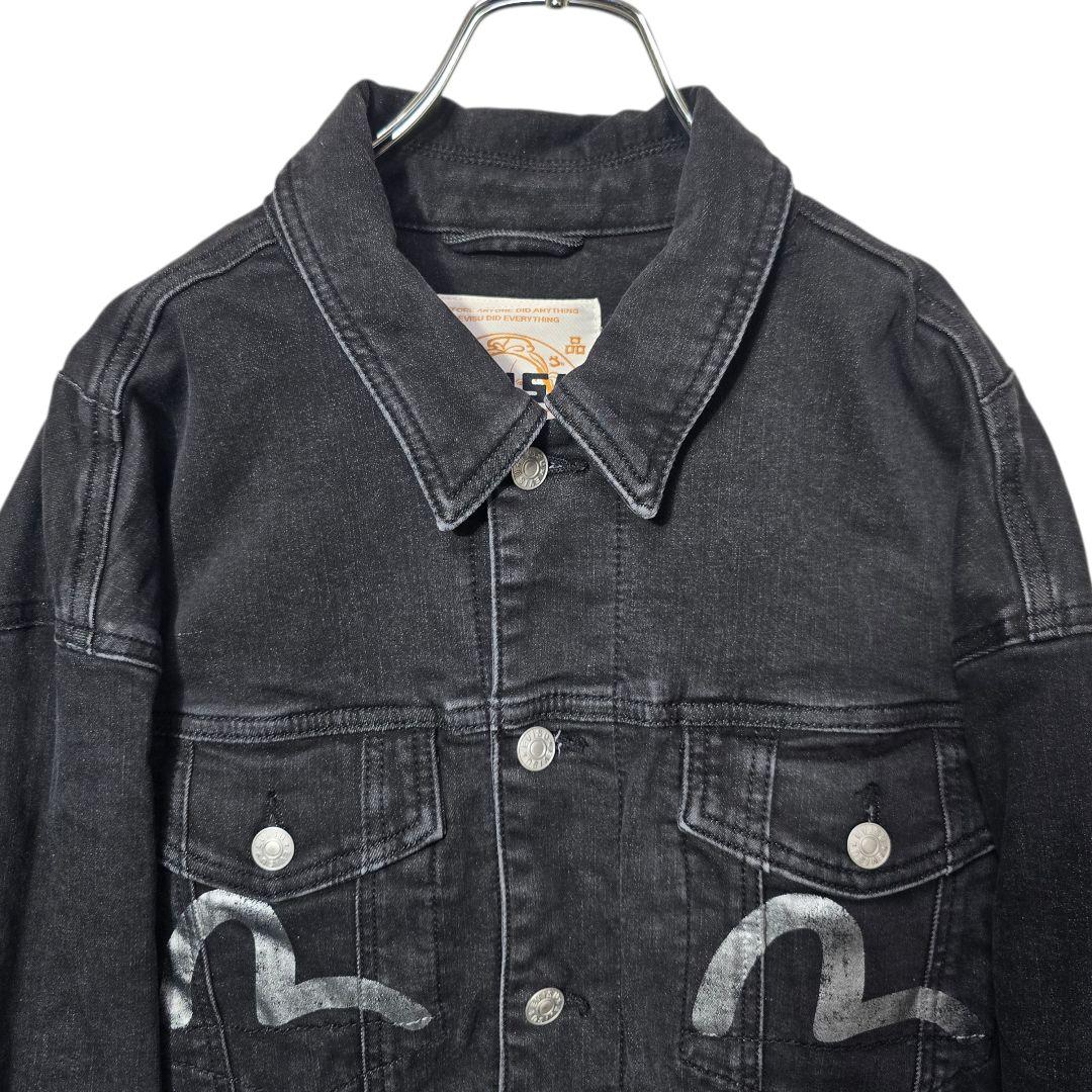 EVISU エヴィス デニムジャケット カモメ ブラック Gジャン　M