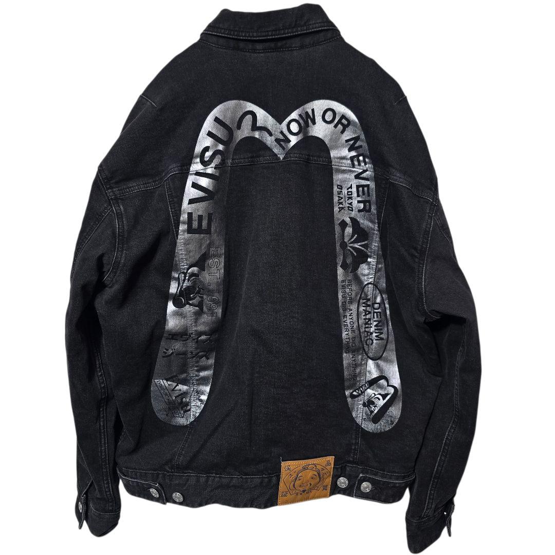 EVISU エヴィス デニムジャケット カモメ ブラック Gジャン　M