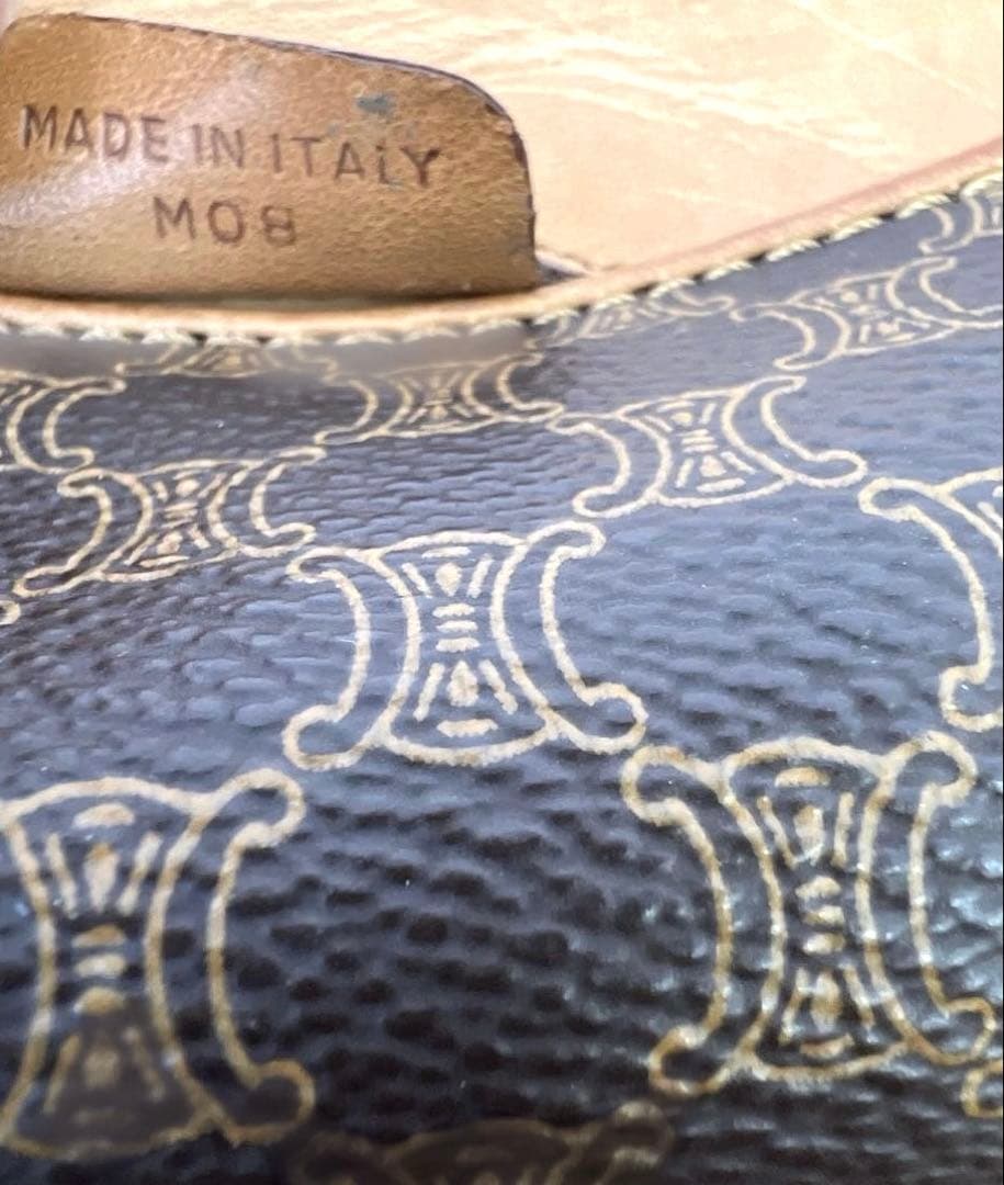 CELINE セリーヌ　マカダム柄　ポーチ　クラッチバッグ