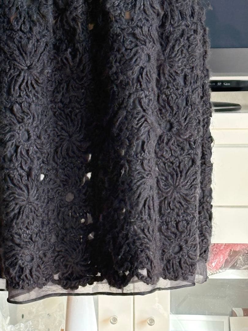 【希少美品】コムデギャルソン ウール仕立てスカートS(日本M)ネイビー(濃紺)