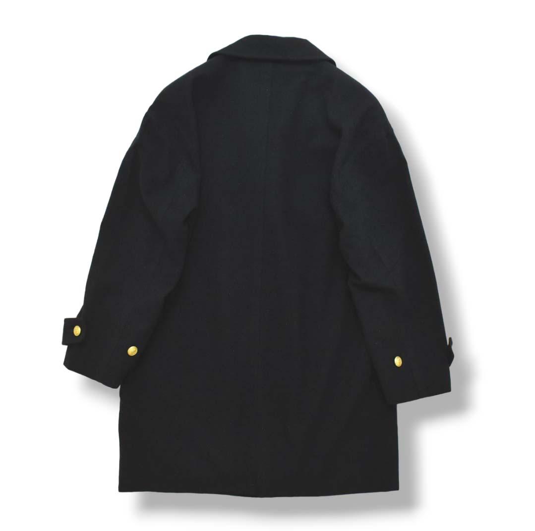 【エンブレム 金ボタン 】 90s バーバリー ウール チェスターコート 紺♪