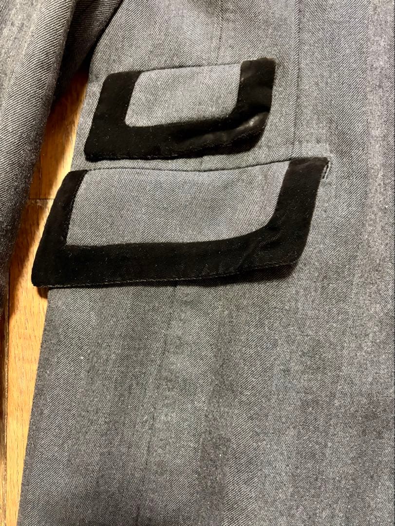 ポールスミス ロンドン ヘリンボーン×ベルベット 英国クラシック ロングコート