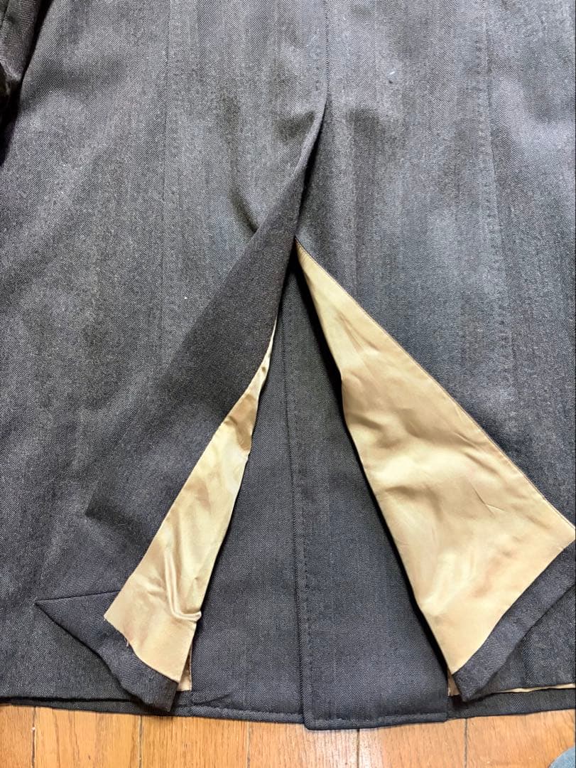 ポールスミス ロンドン ヘリンボーン×ベルベット 英国クラシック ロングコート