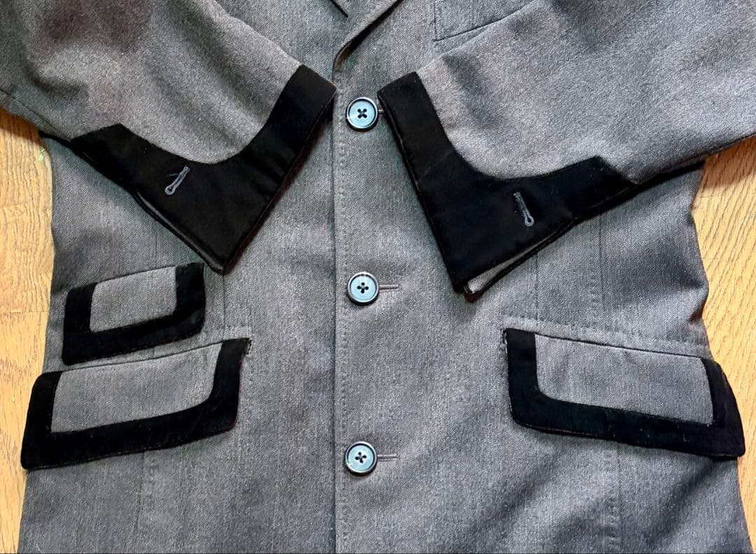 ポールスミス ロンドン ヘリンボーン×ベルベット 英国クラシック ロングコート