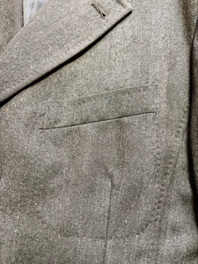 ポールスミス ロンドン ヘリンボーン×ベルベット 英国クラシック ロングコート