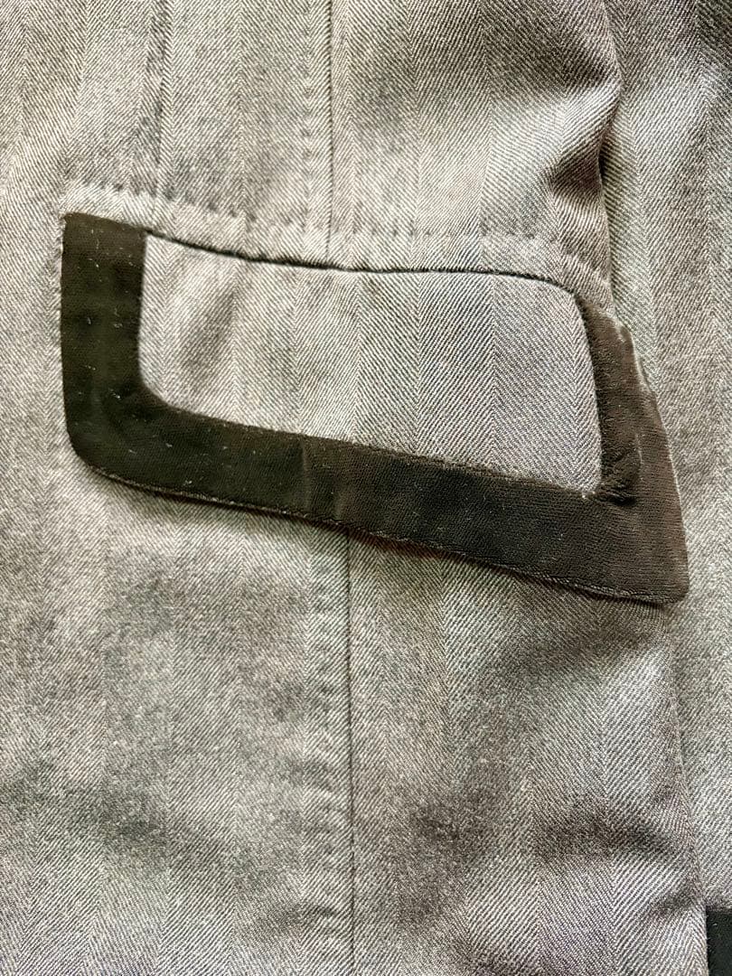 ポールスミス ロンドン ヘリンボーン×ベルベット 英国クラシック ロングコート