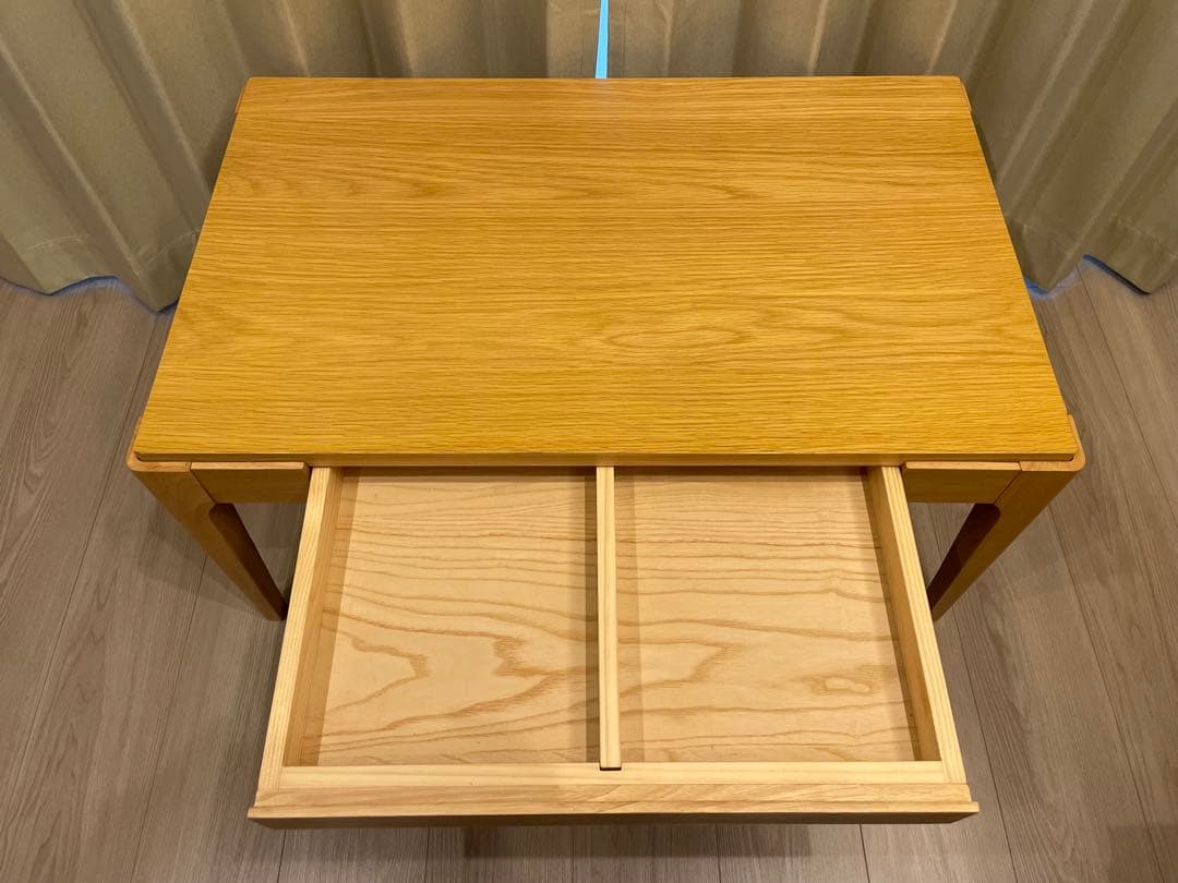 【美品】引出し付きリビングローテーブル 幅80cm奥行50ナチュラル