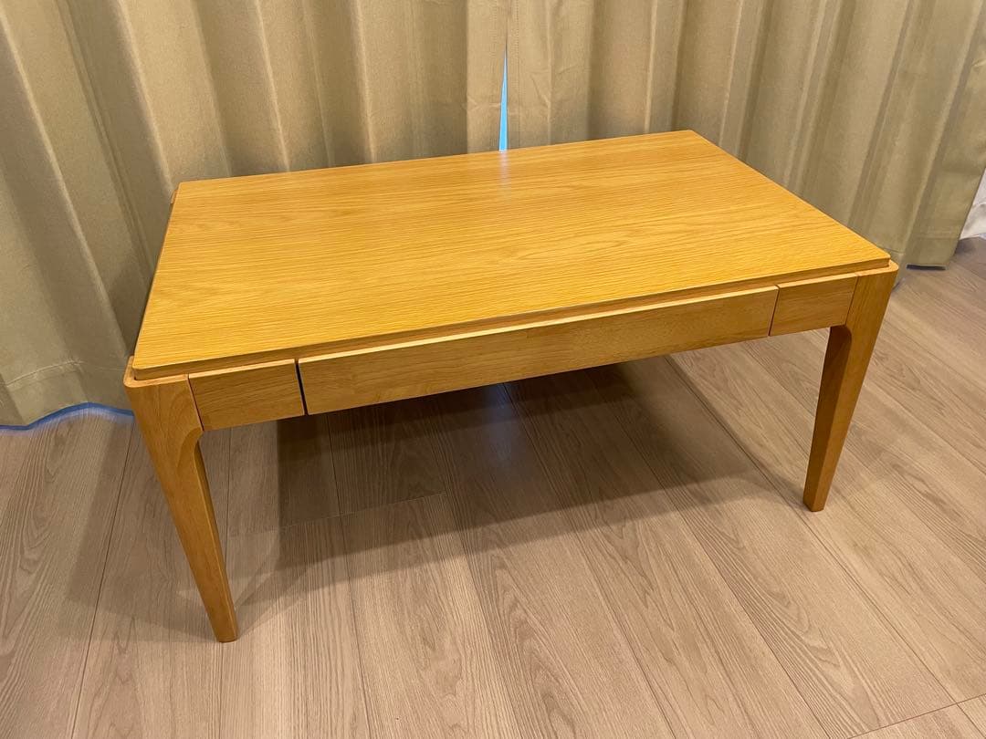 【美品】引出し付きリビングローテーブル 幅80cm奥行50ナチュラル