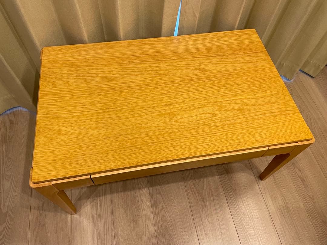 【美品】引出し付きリビングローテーブル 幅80cm奥行50ナチュラル