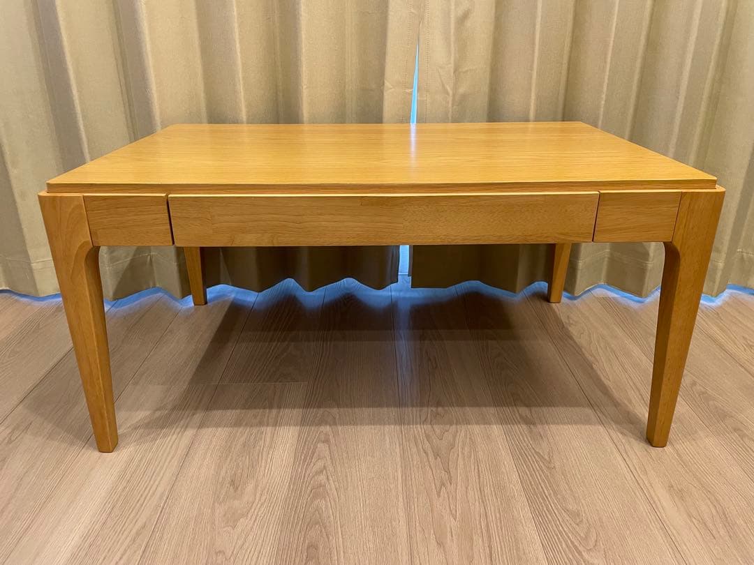 【美品】引出し付きリビングローテーブル 幅80cm奥行50ナチュラル