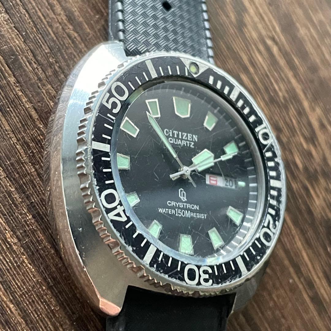 電池交換済　希少　シチズン　クリストロン ダイバー
