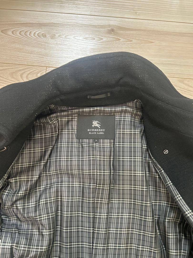 BURBERRY BLACK LABEL Pコート ブラック M