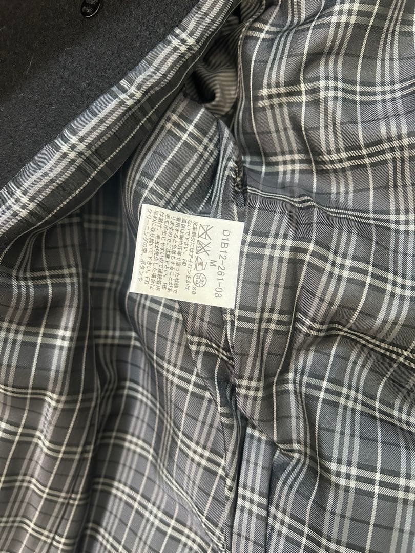 BURBERRY BLACK LABEL Pコート ブラック M
