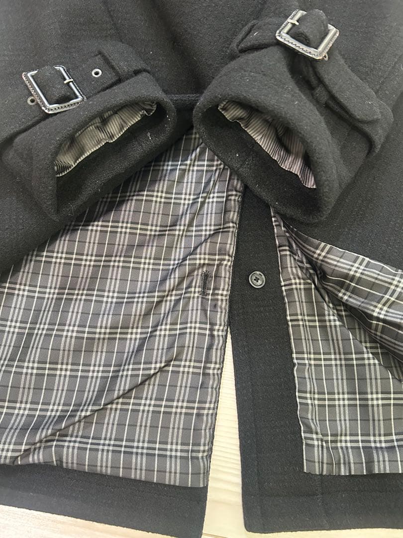BURBERRY BLACK LABEL Pコート ブラック M