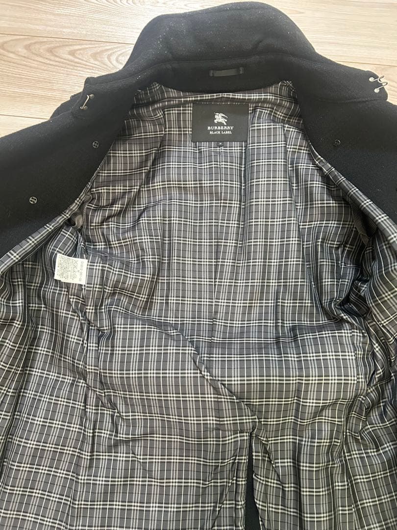 BURBERRY BLACK LABEL Pコート ブラック M
