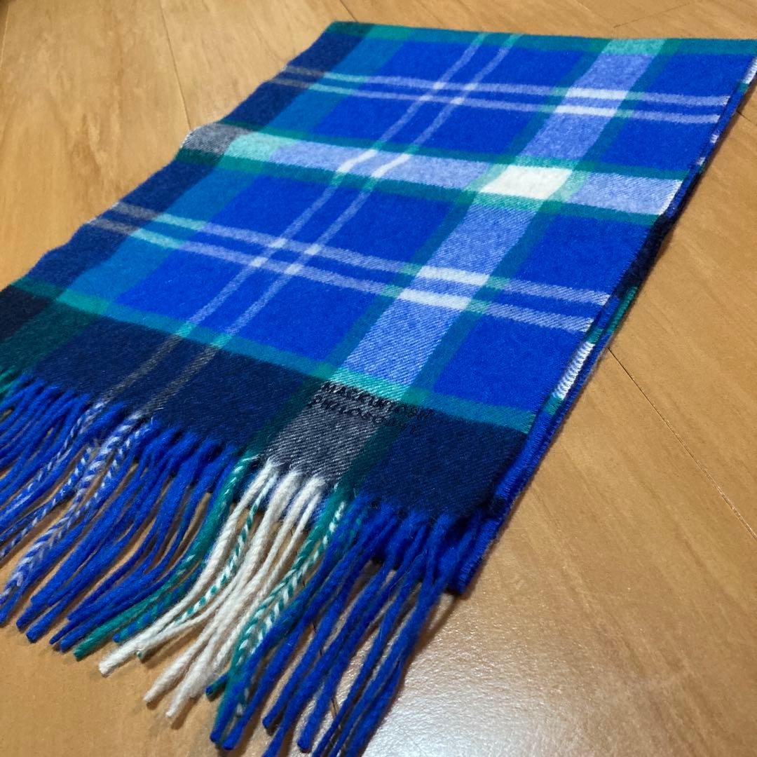 ✨新品❣️✨MACKINTOSH PHILOSOPHY マフラー ♪チェック柄青系