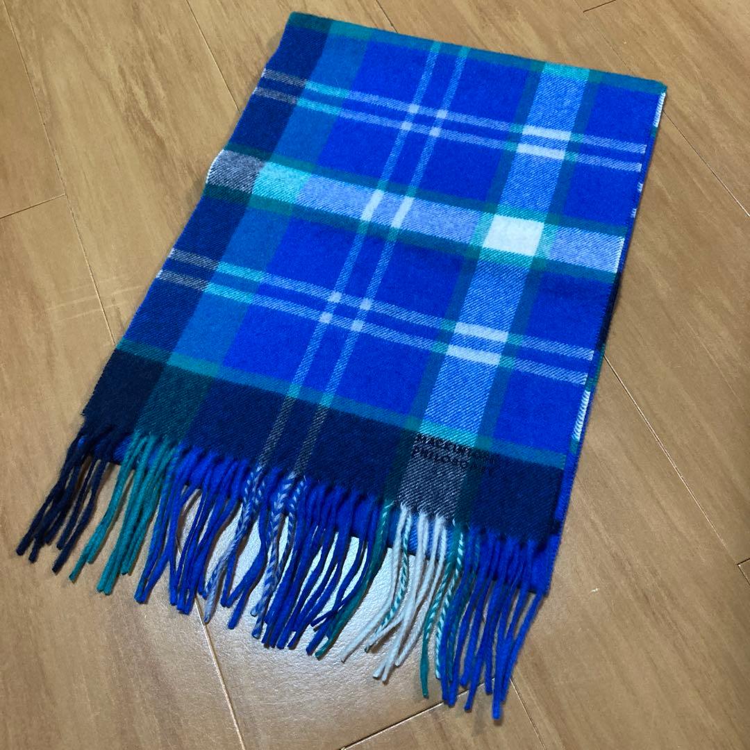 ✨新品❣️✨MACKINTOSH PHILOSOPHY マフラー ♪チェック柄青系