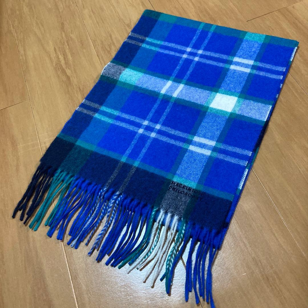 ✨新品❣️✨MACKINTOSH PHILOSOPHY マフラー ♪チェック柄青系