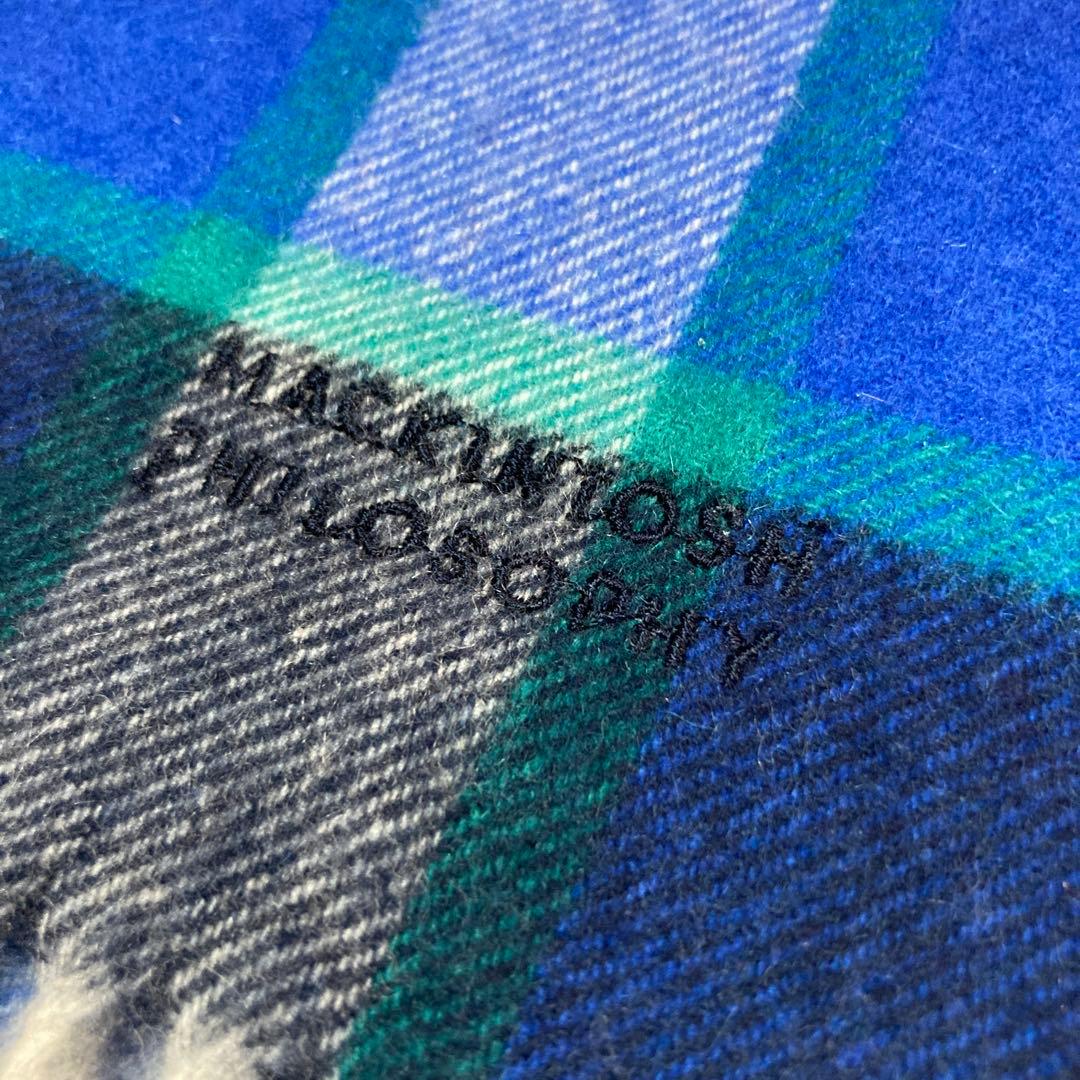 ✨新品❣️✨MACKINTOSH PHILOSOPHY マフラー ♪チェック柄青系