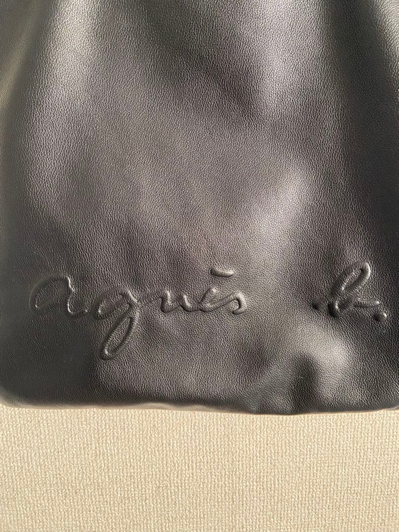 agnes b. アニエスベー レザー トートバッグ ビジネスバッグ ブラック