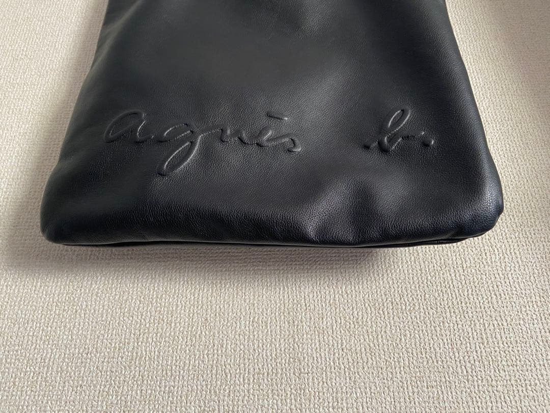 agnes b. アニエスベー レザー トートバッグ ビジネスバッグ ブラック