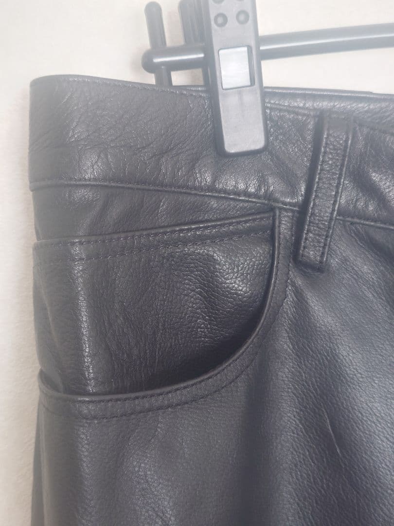 CRIMIE レザーパンツ L　牛革　スリムストレート　クライミー