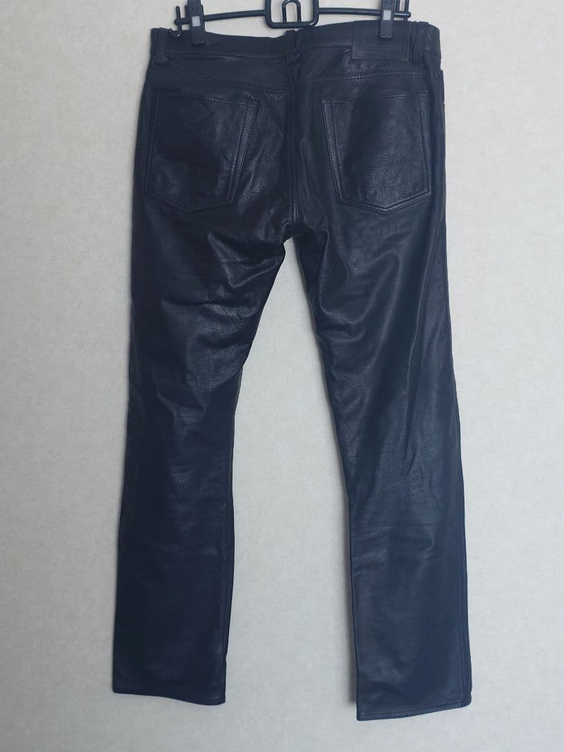 CRIMIE レザーパンツ L　牛革　スリムストレート　クライミー