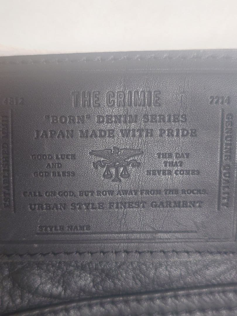 CRIMIE レザーパンツ L　牛革　スリムストレート　クライミー