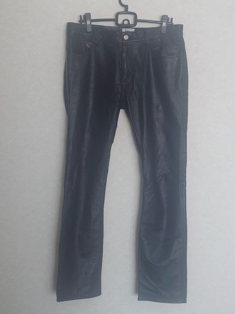 CRIMIE レザーパンツ L　牛革　スリムストレート　クライミー