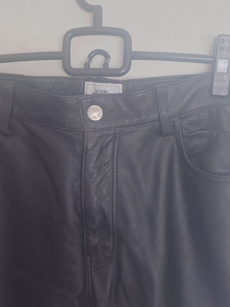CRIMIE レザーパンツ L　牛革　スリムストレート　クライミー