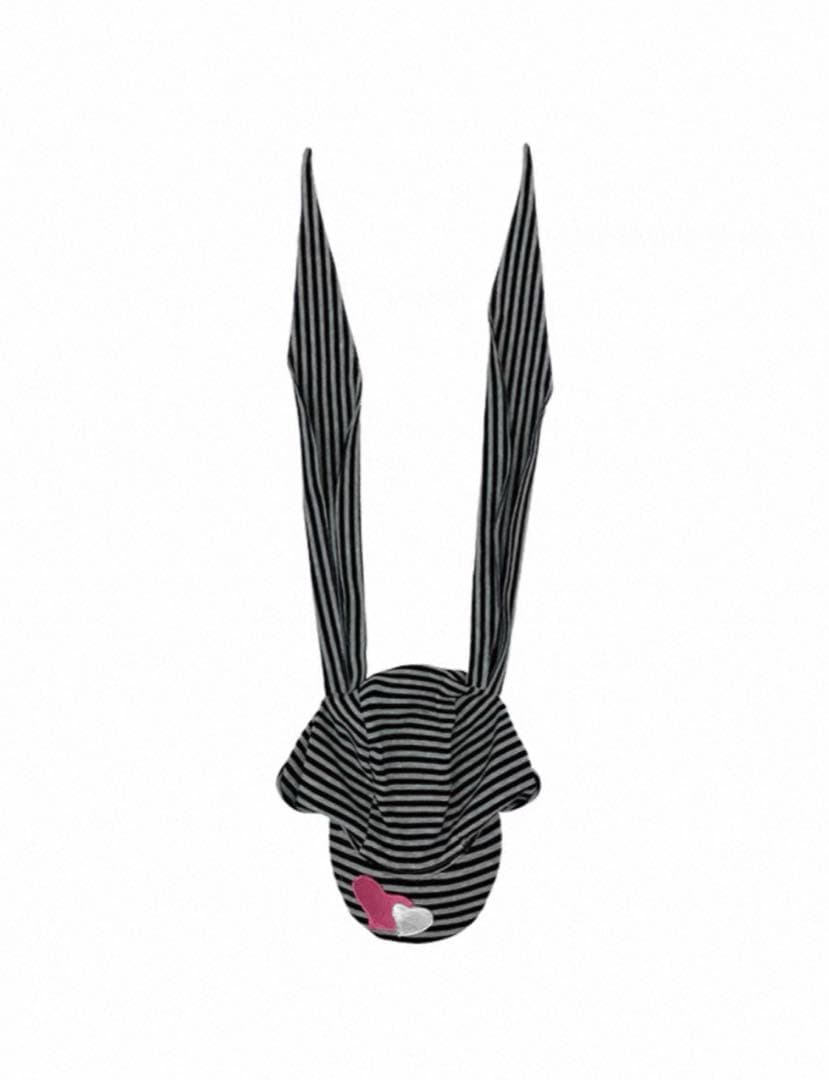 ストライプキャップ リボン付き