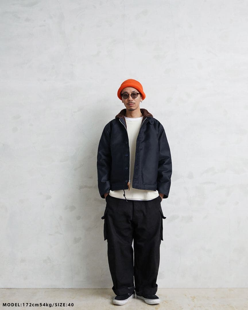 【即完】WAIPER ワイパー N-1 デッキジャケット ネイビー アルパカ