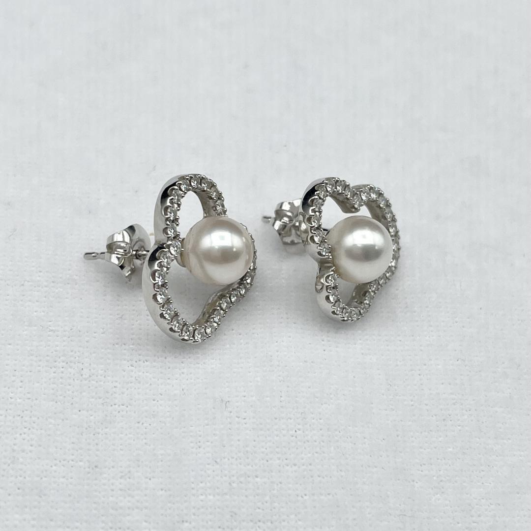 TASAKI 現行 アコヤ真珠 約7.5mm-7.5mm ピアス K18